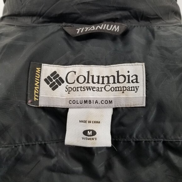 Columbia Titanium Women's Goose Down Puffer Jacket Black Winter Sports Size M - Picture 9 of 11